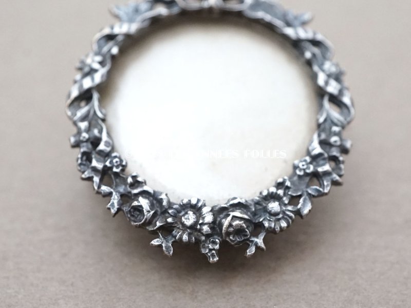 画像4: アンティーク リボン&花のガーランド フォトフレームのブローチ