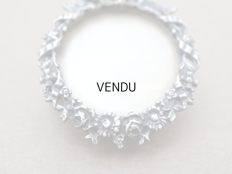 画像4: アンティーク リボン&花のガーランド フォトフレームのブローチ 