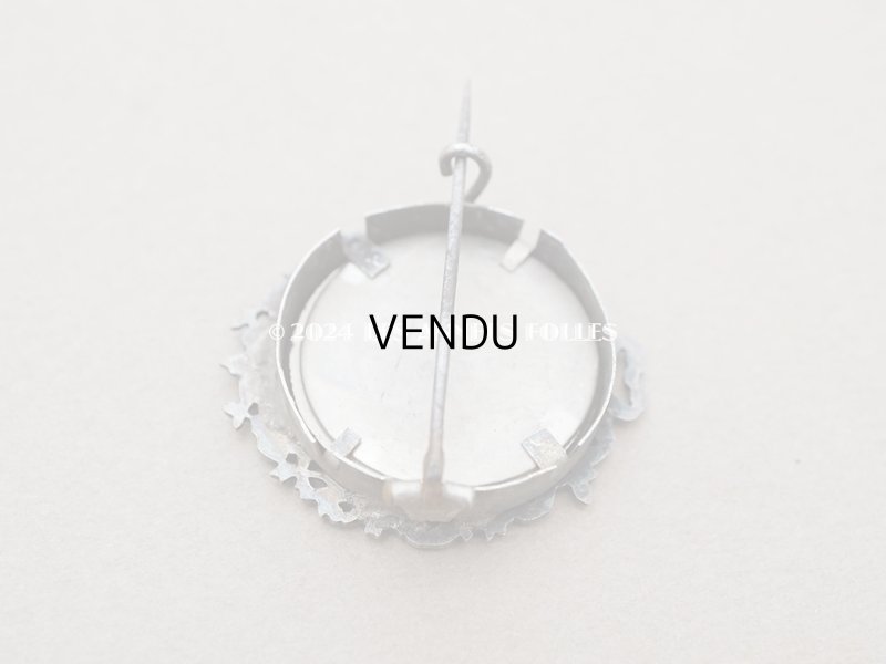 画像11: アンティーク リボン&花のガーランド フォトフレームのブローチ 