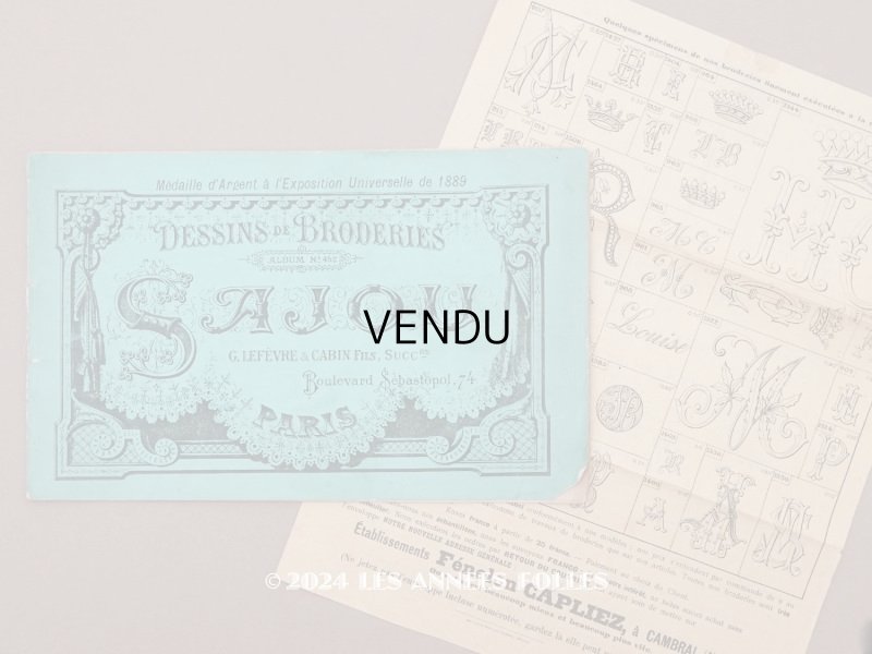 画像1: 19世紀末 アンティーク SAJOU 刺繍図案帳 DESSINS DE BRODERIES ALBUM N 452 - SAJOU PARIS -
