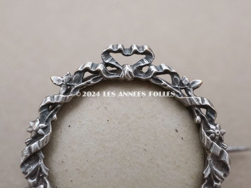 画像8: アンティーク リボン&花のガーランド フォトフレームのブローチ