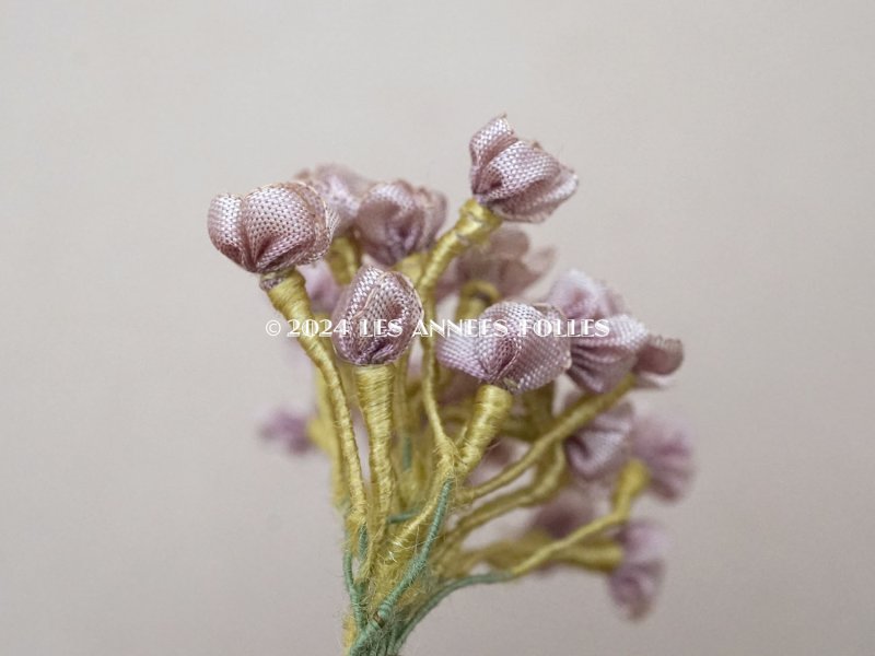 画像2: 19世紀末 アンティーク シルク製 小さなロココモチーフ　22点セット　薄紫