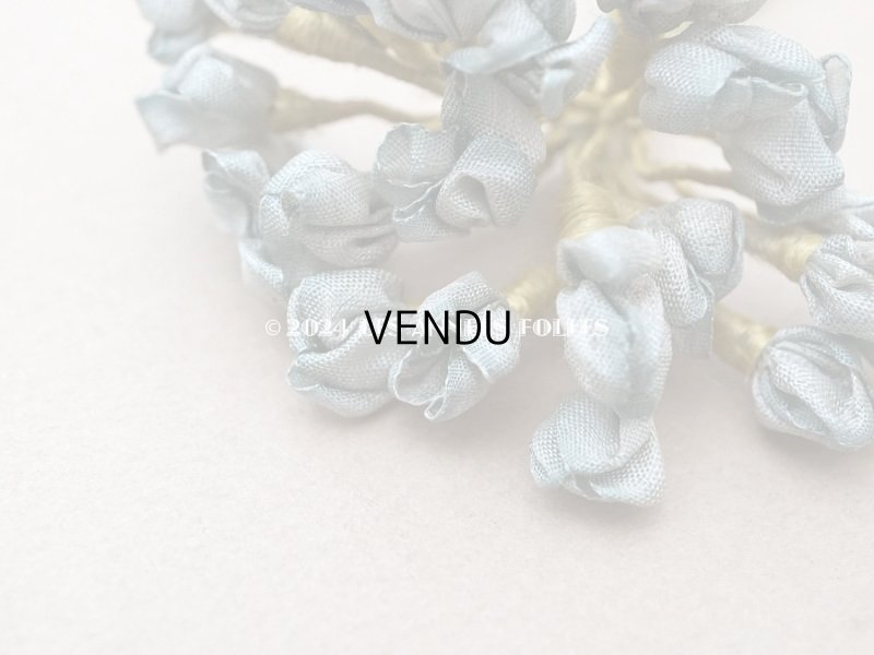 画像3: 19世紀末 アンティーク シルク製 ロココモチーフ　24点セット　スモーキーライトブルー