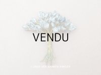 19世紀末 アンティーク シルク製 ロココモチーフ　24点セット　スモーキーライトブルー