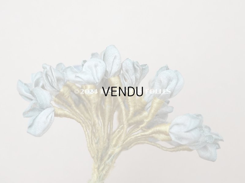 画像2: 19世紀末 アンティーク シルク製 ロココモチーフ　24点セット　スモーキーライトブルー