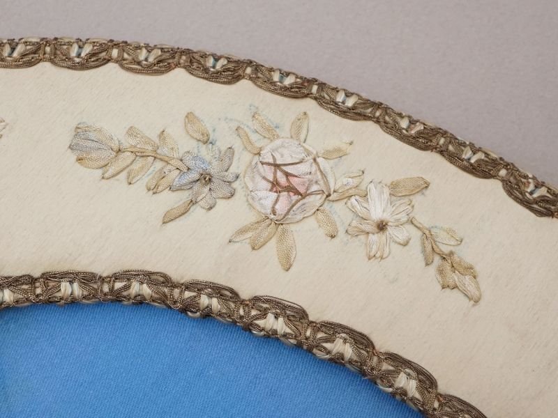 画像6: *蚤の市*アンティーク フォトフレーム  薔薇のリボン刺繍