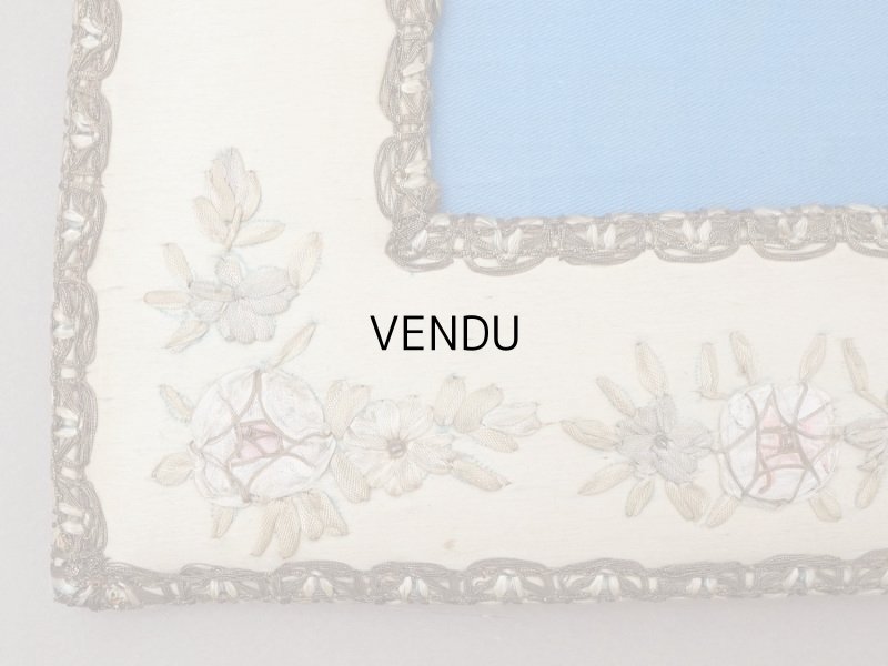 画像7: ＊蚤の市＊アンティーク フォトフレーム  薔薇のリボン刺繍