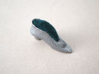 19世紀 アンティーク 靴型 小さな ピンクッション 