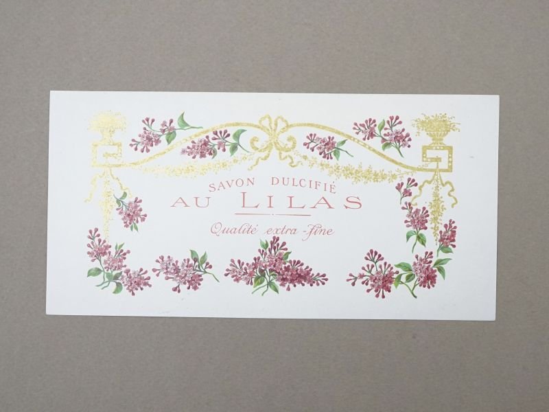 画像1: アンティーク ソープラベル ライラック SAVON DULCIFIE AU LILAS QUALITE EXTRA-FINE