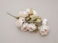 画像3: アンティーク 薔薇の布花のブーケ パウダーピンク　クウォーターロゼット咲き