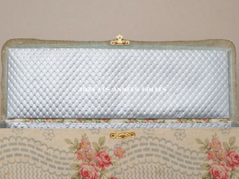 画像15: アンティーク グローブボックス 薔薇模様のカルトナージュボックス　