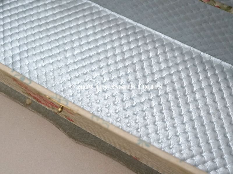 画像14: アンティーク グローブボックス 薔薇模様のカルトナージュボックス　