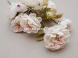 画像8: アンティーク 薔薇の布花のブーケ パウダーピンク　クウォーターロゼット咲き