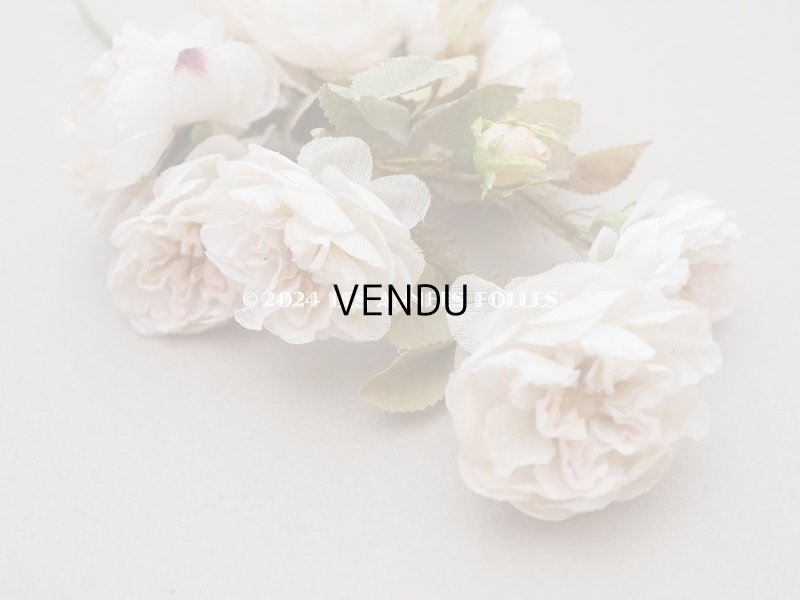 画像8: アンティーク 薔薇の布花のブーケ パウダーピンク　クウォーターロゼット咲き