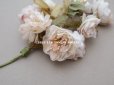 画像7: アンティーク 薔薇の布花のブーケ パウダーピンク　クウォーターロゼット咲き