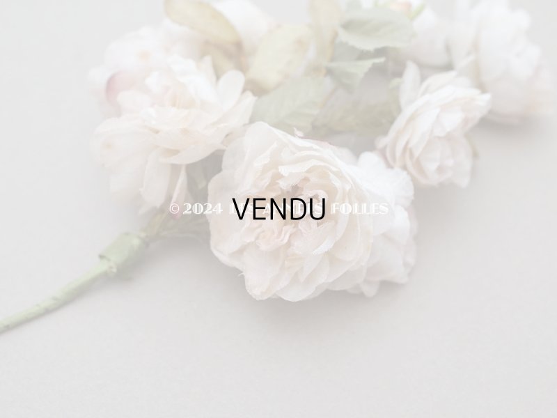 画像7: アンティーク 薔薇の布花のブーケ パウダーピンク　クウォーターロゼット咲き