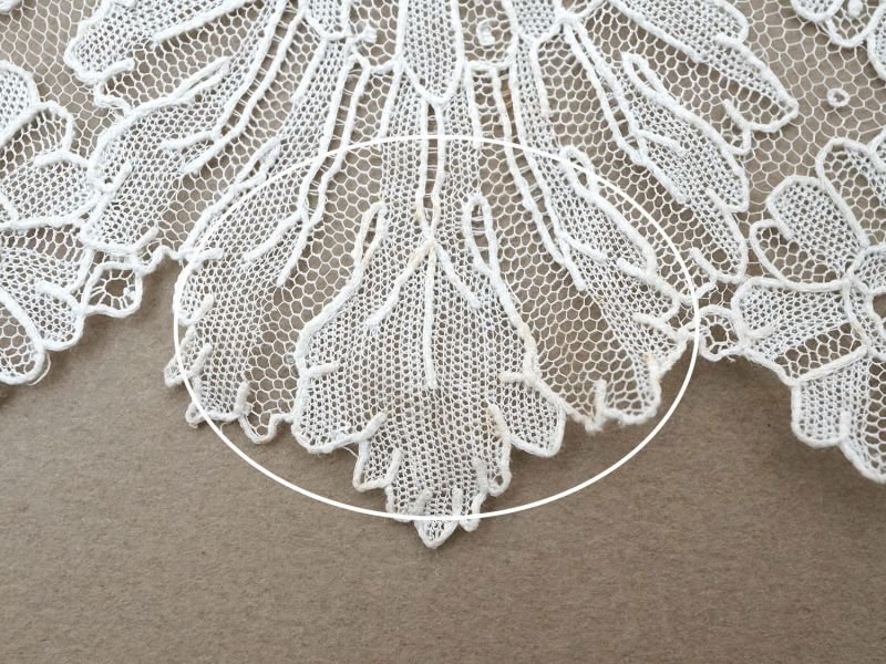 画像15: 【セール対象外】【クーポン対象外】19世紀末  アンティーク 幅広18.6cm ポワンドローズ ニードルレース 2.27m『ポワン・ド・ガーズ』『ポワン・ド・ローズ』 