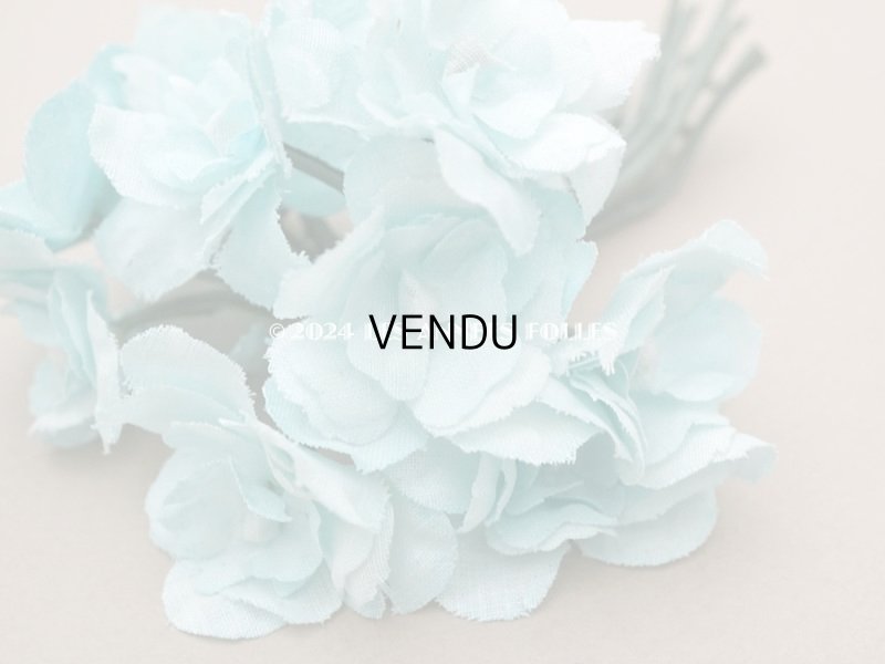 画像4: アンティーク 菫の布花 パルマ菫 ウォーターブルー