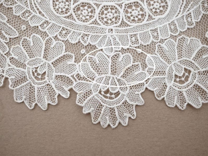画像14: 【セール対象外】【クーポン対象外】19世紀末  アンティーク 幅広18.6cm ポワンドローズ ニードルレース 2.27m『ポワン・ド・ガーズ』『ポワン・ド・ローズ』 