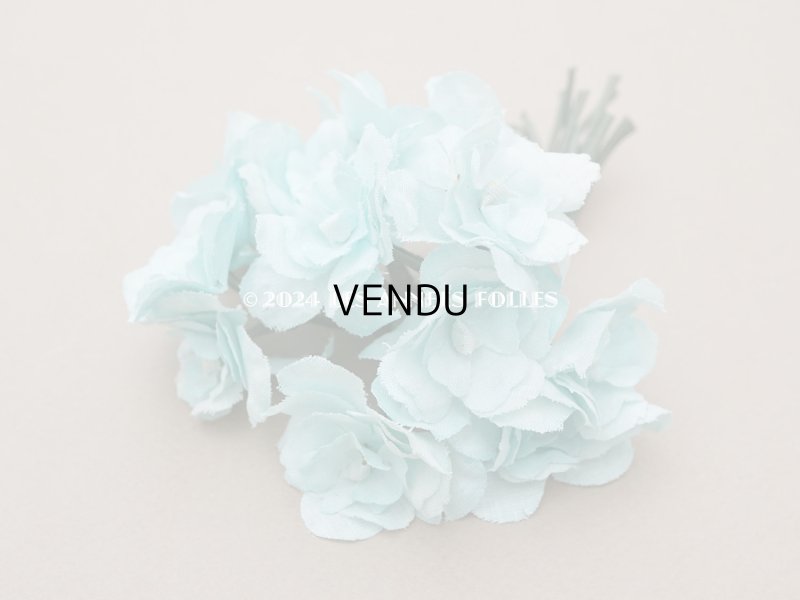 画像3: アンティーク 菫の布花 パルマ菫 ウォーターブルー