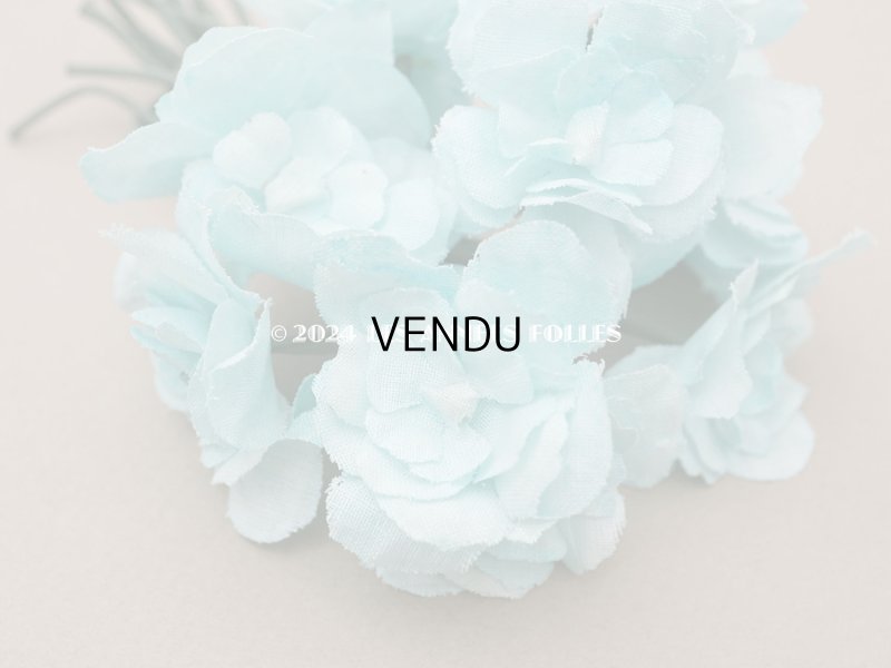 画像5: アンティーク 菫の布花 パルマ菫 ウォーターブルー