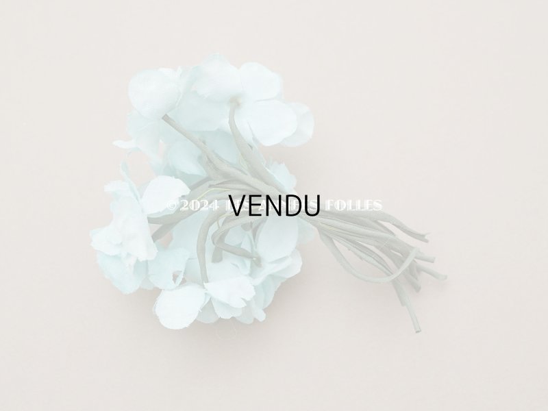 画像6: アンティーク 菫の布花 パルマ菫 ウォーターブルー