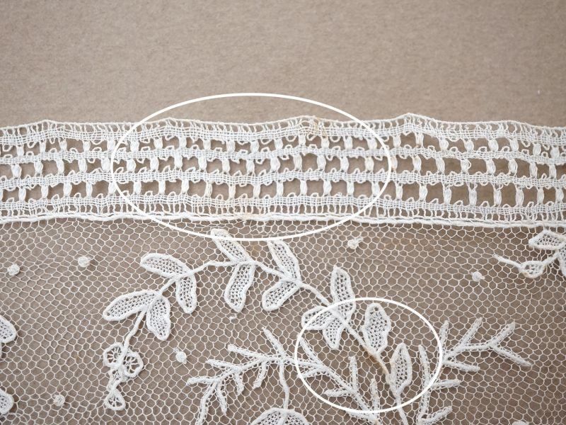 画像12: 【セール対象外】【クーポン対象外】19世紀末  アンティーク 幅広18.6cm ポワンドローズ ニードルレース 2.27m『ポワン・ド・ガーズ』『ポワン・ド・ローズ』 