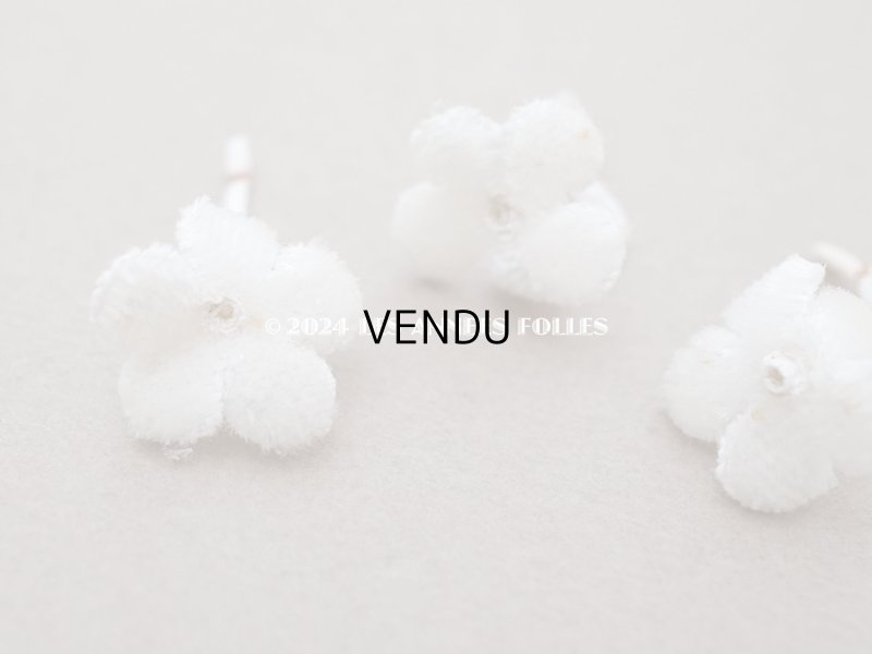 画像5: アンティーク 勿忘草 ベルベットの布花  オフホワイト 10ピースのセット 約15mm