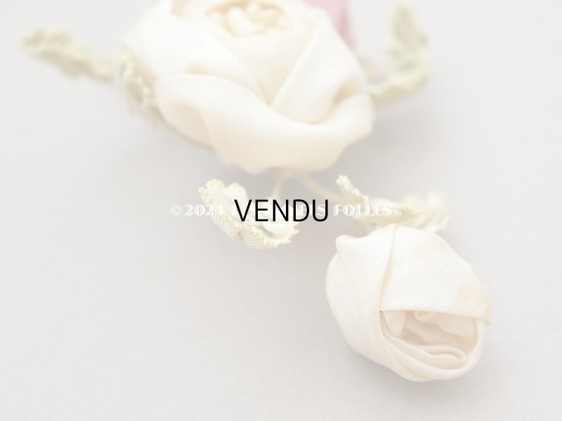 画像6: アンティーク シルク製 薔薇のロココモチーフ