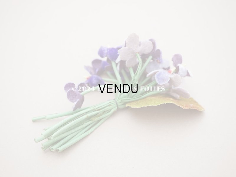 画像4: アンティーク ベルベットの菫の布花　
