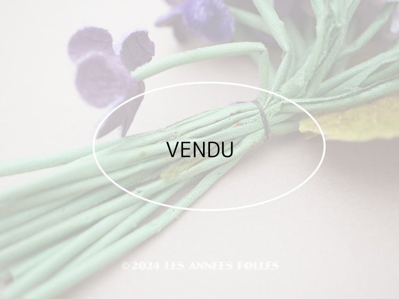 画像6: アンティーク ベルベットの菫の布花　