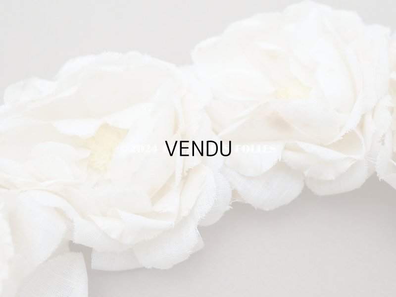 画像9: アンティーク 白薔薇のティアラ 布花 花冠 オフホワイト