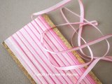 アンティーク  リボン刺繍 & ロココトリム用 シルク製 リボン 3.65m 極細3mm幅 淡いピンク 
