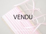 アンティーク  リボン刺繍 & ロココトリム用 シルク製 リボン 5m 極細3mm幅 淡いピンク 