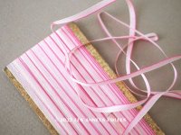 アンティーク  リボン刺繍 & ロココトリム用 シルク製 リボン 5m 極細3mm幅 淡いピンク 