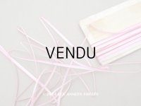 アンティーク  リボン刺繍 & ロココトリム用 シルク製 リボン 5m 極細3mm幅 淡いピンク 