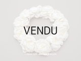 アンティーク 白薔薇のティアラ 布花 花冠 オフホワイト