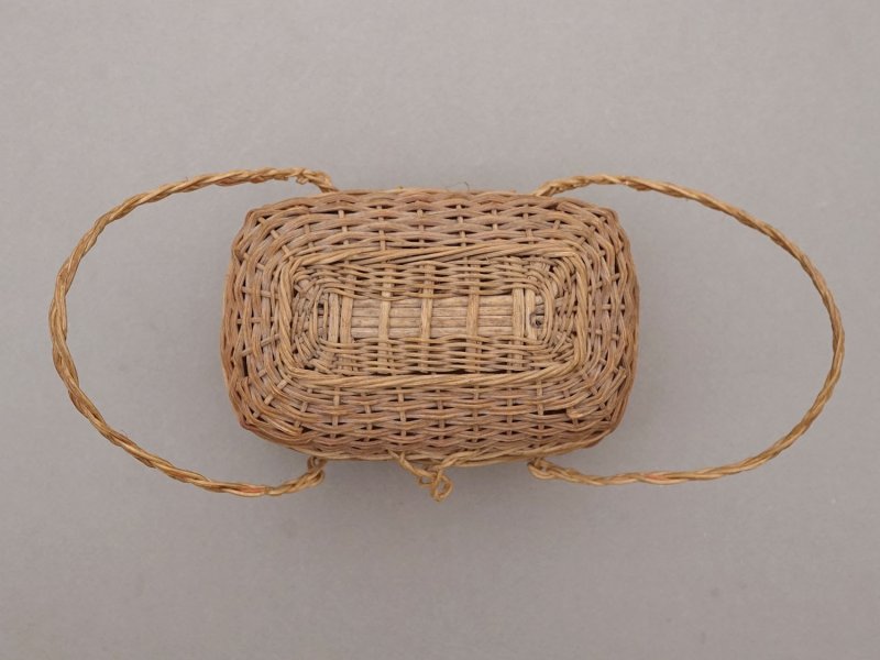 画像5: アンティーク ドール用 パニエ 赤&ナチュラル