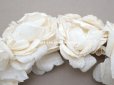 画像10: アンティーク 白薔薇のティアラ 布花 花冠 オフホワイト