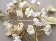 画像6: アンティーク シルク製 ロココモチーフ オフホワイトの花　