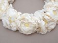 画像5: アンティーク 白薔薇のティアラ 布花 花冠 オフホワイト