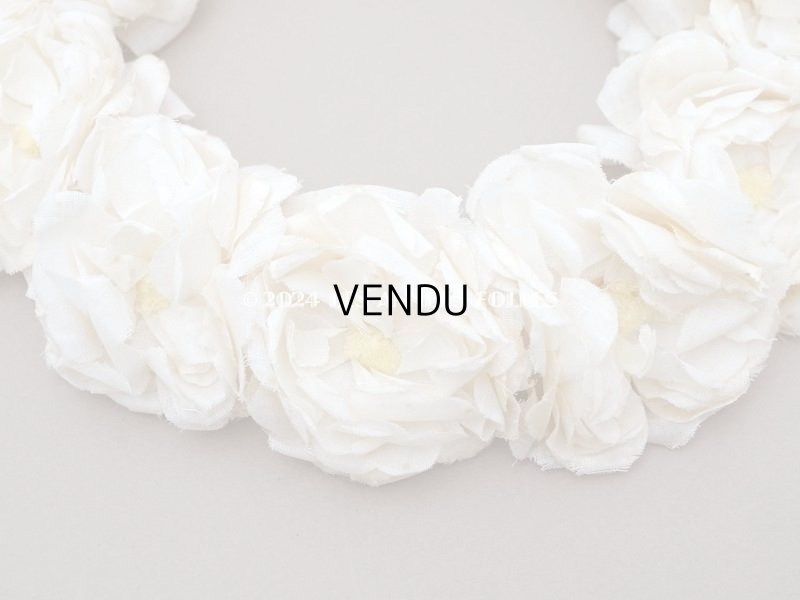 画像5: アンティーク 白薔薇のティアラ 布花 花冠 オフホワイト