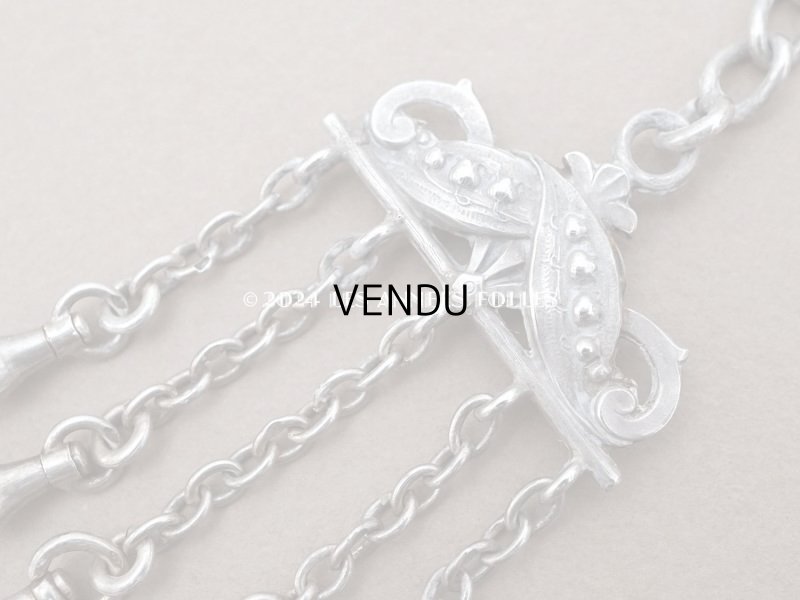 画像8: 19世紀末　アンティーク 鈴蘭 シルバー製　シャトレーヌのクラヴィエ