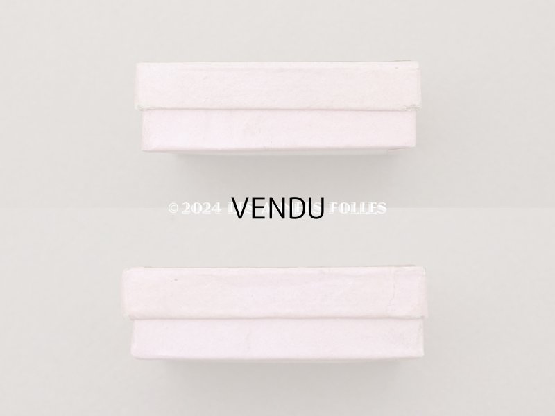 画像3: 1900年代頃　アンティーク ガラスの蓋の紙箱 淡いピンク