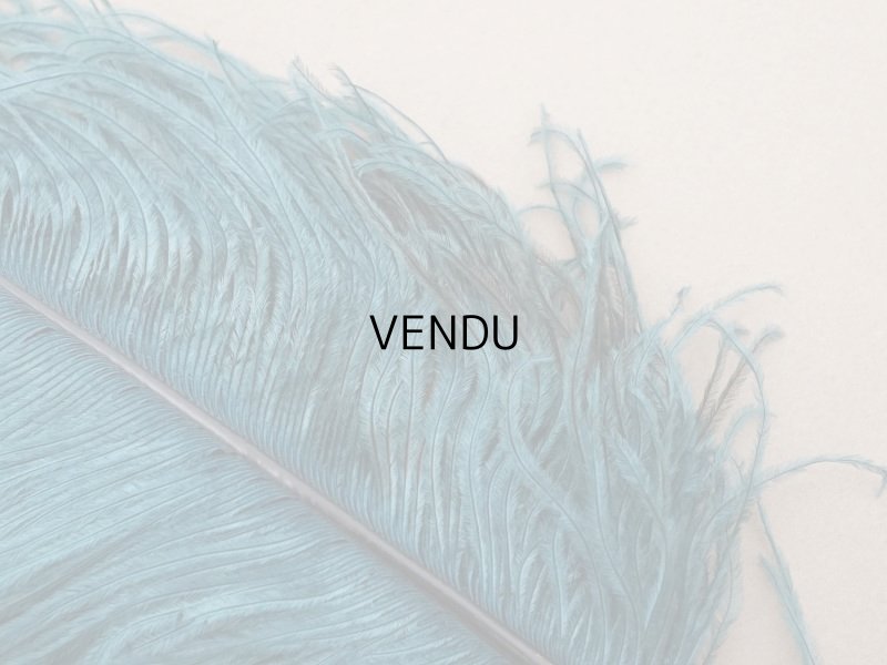 画像3: 1900年頃 アンティーク フェザー 羽飾り ブルーグリーン