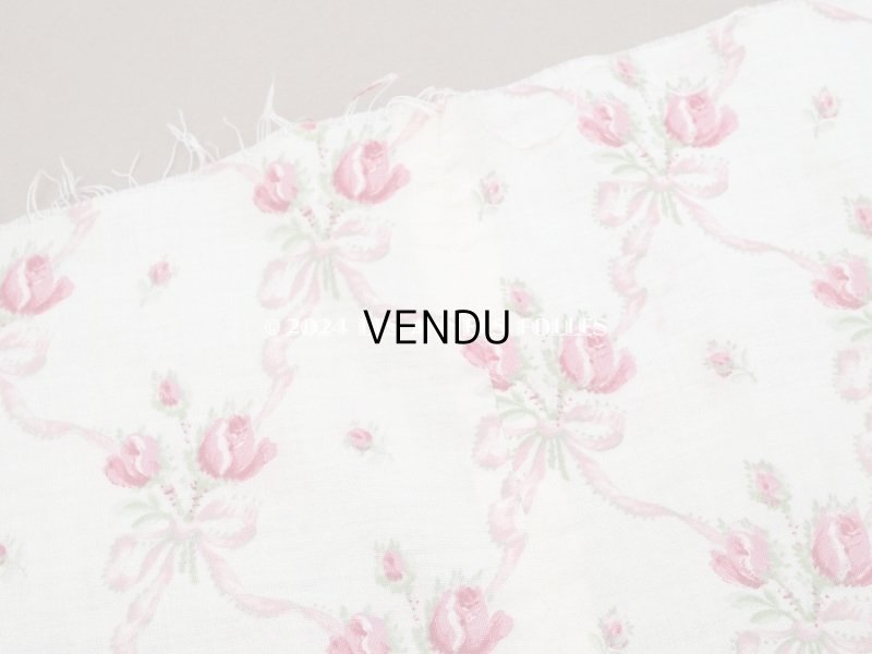 画像8: アンティーク  薔薇のブーケ柄　 コットン製 ファブリック 170×60cm