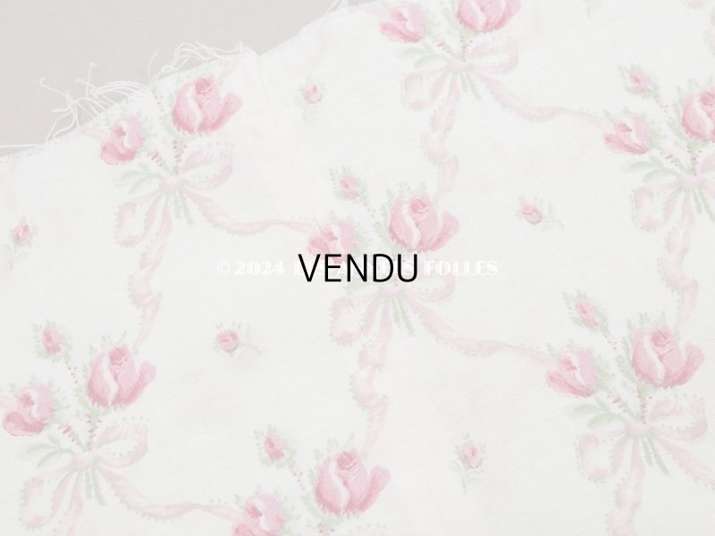 画像9: アンティーク  薔薇のブーケ柄　 コットン製 ファブリック 170×60cm