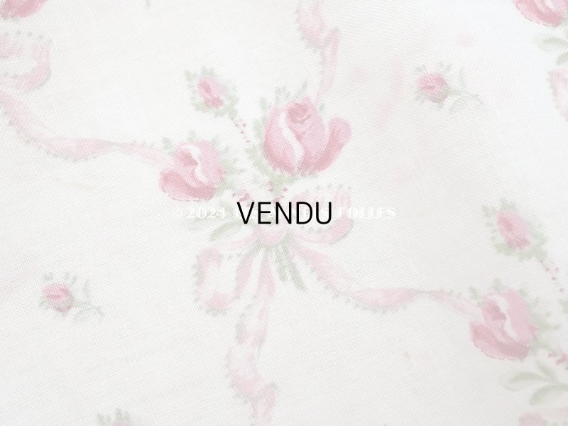 画像4: アンティーク  薔薇のブーケ柄　 コットン製 ファブリック 170×60cm