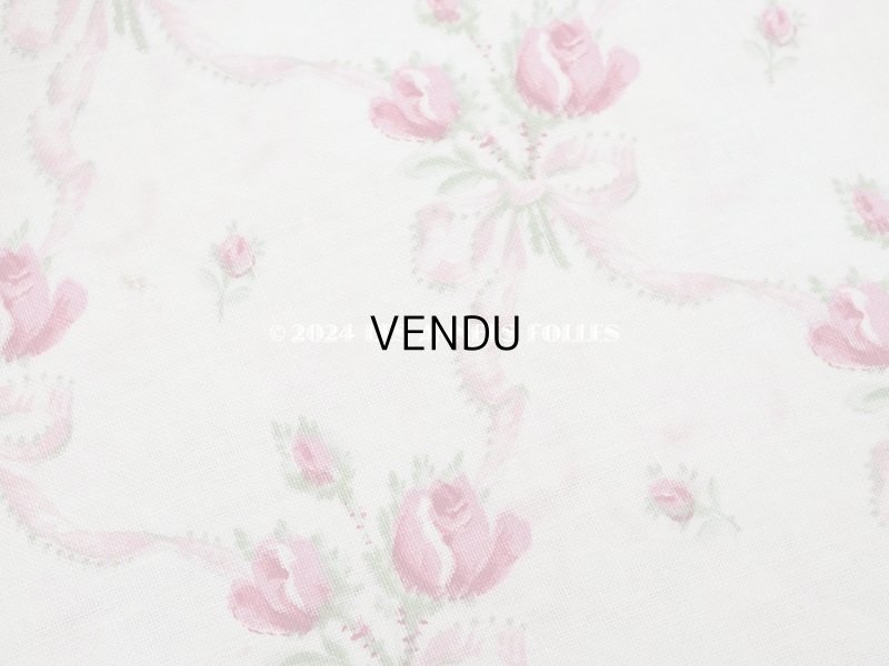 画像5: アンティーク  薔薇のブーケ柄　 コットン製 ファブリック 170×60cm