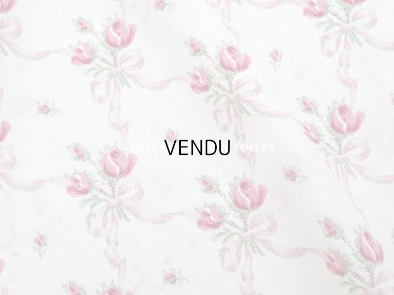 画像3: アンティーク  薔薇のブーケ柄　 コットン製 ファブリック 170×60cm